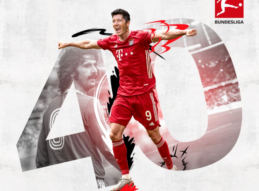 Robert Lewandowski iguala el récord de goles en la Bundesliga