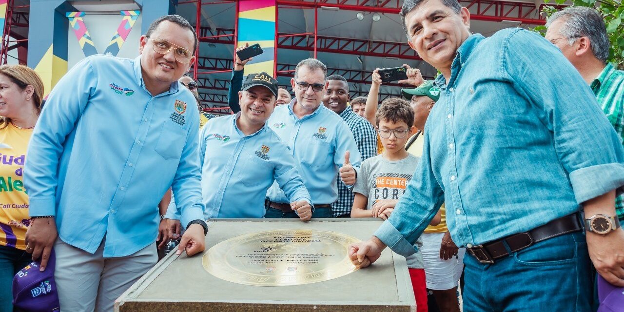 Secretaría del Deporte de Cali inauguró placa conmemorativa del Kilómetro Cero