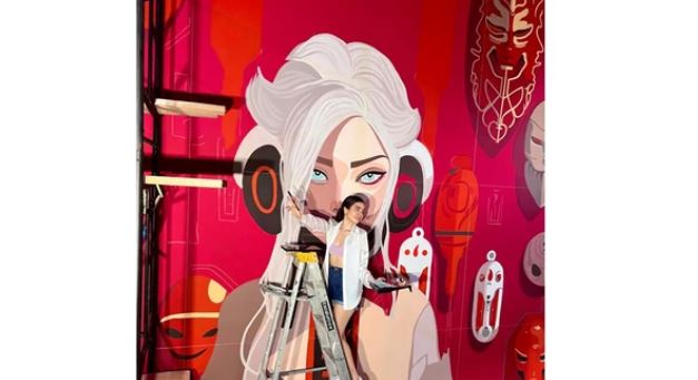 La muralista Nathaly Cajigas le dará color y vida al Teatro Estudio de Telepacífico