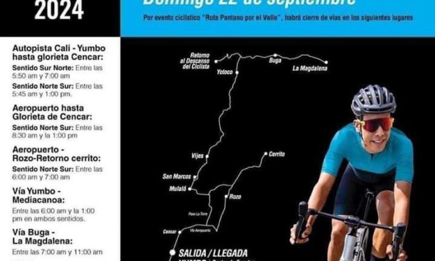 ‘Ruta del Pantano por el Valle 2024’ ocasionará cierres viales en Palmira