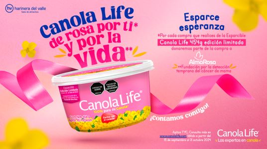 Canola Life se viste de rosa para unirse a la lucha contra el cáncer de mama