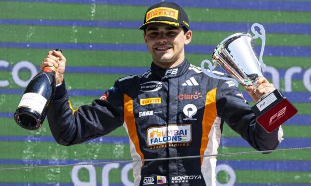 Sebastián Montoya termina segundo y logra podio en F2 de Barcelona